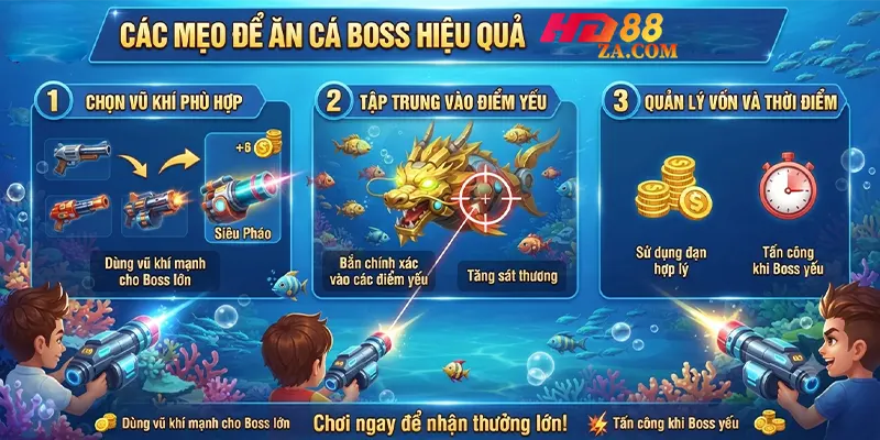 Các mẹo để ăn cá boss hiệu quả