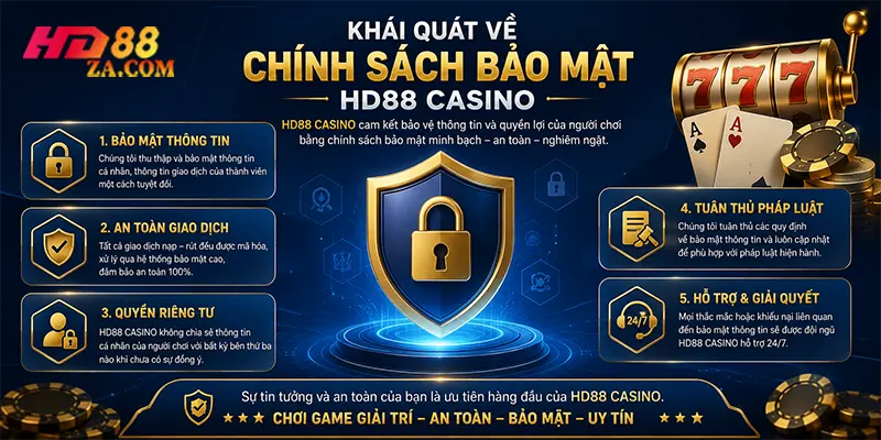 Khái quát về chính sách bảo mật HD88 casino