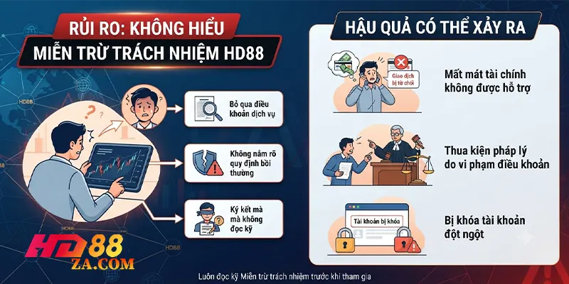 Rủi ro khi không hiểu rõ Miễn trừ trách nhiệm