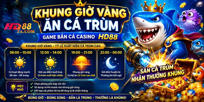 khung giờ vàng ăn cá trùm game bắn cá casino hd88